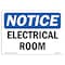 Signmission OSHA Notice, 5" Height, NOTICE Electrical Room Sign, 7" X 5", Landscape OS-NS-D-57-L-15568 - alternate 1